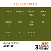 AK Interactive: 3rd Gen Acrylic Alga Green 17ml Model Paints AK INTERACTIVE