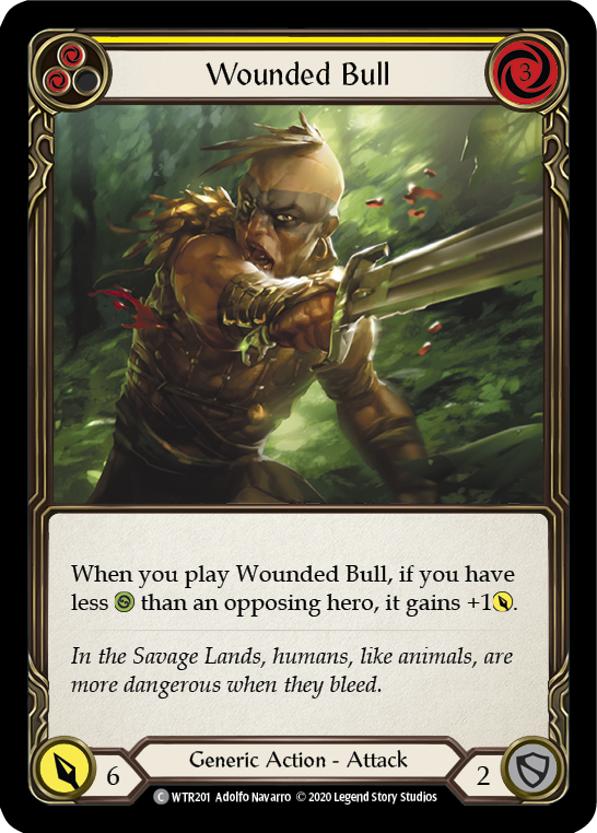 Wounded Bull (Yellow) [WTR201] Unlimited Edition Normal Flesh And Blood Single Flesh And Blood   