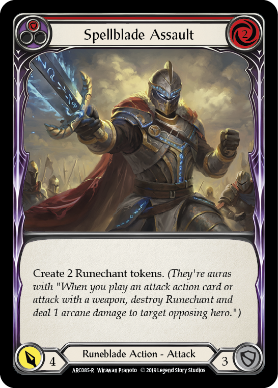 Spellblade Assault (Red) [ARC085-R] 1st Edition Normal Flesh And Blood Single Flesh And Blood   