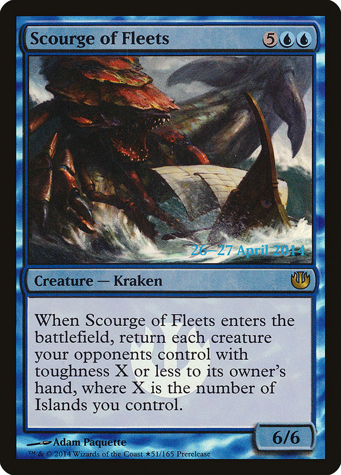 Scourge of Fleets [Journey into Nyx Prerelease Promos] MTG Single Magic: The Gathering   