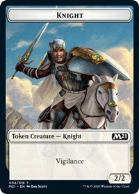 Knight // Zombie Double-Sided Token [Tokens] Core Set 2021 Tokens MTG Single Magic: The Gathering