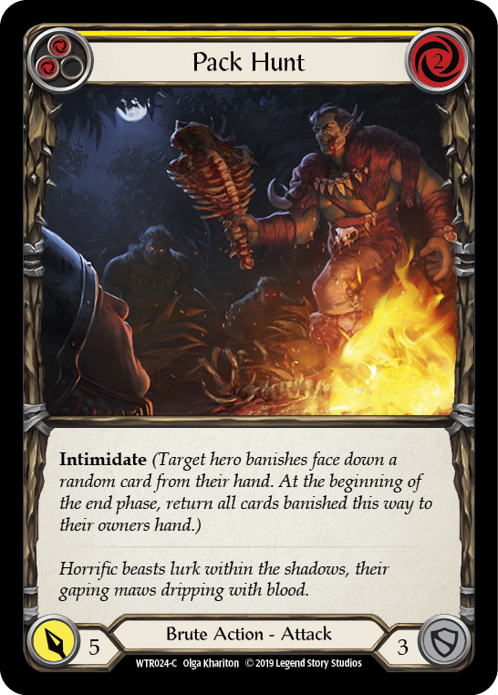 Pack Hunt (Yellow) [WTR024-C] Alpha Print Rainbow Foil Flesh And Blood Single Flesh And Blood   