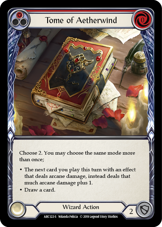 Tome of Aetherwind [ARC122-S] 1st Edition Rainbow Foil Flesh And Blood Single Flesh And Blood   