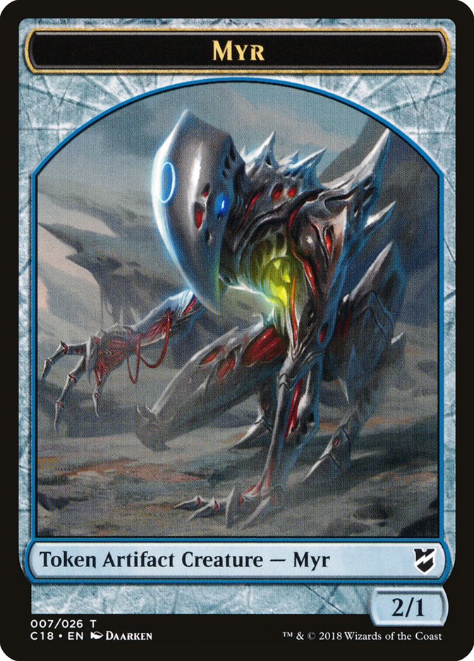 Myr Token (007/026) [Tokens] Commander 2018 Tokens MTG Single Magic: The Gathering
