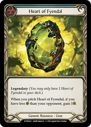 Heart of Fyendal [WTR000-F] Alpha Print Cold Foil Flesh And Blood Single Flesh And Blood   