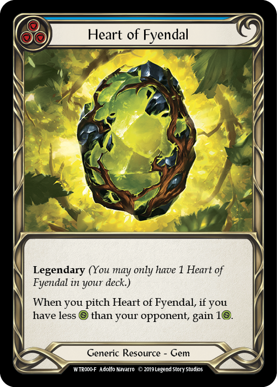 Heart of Fyendal [WTR000-F] Alpha Print Cold Foil Flesh And Blood Single Flesh And Blood   