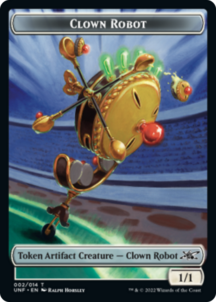 Clown Robot (002) // Food (010) Double-Sided Token [Unfinity Tokens] MTG Single Magic: The Gathering   