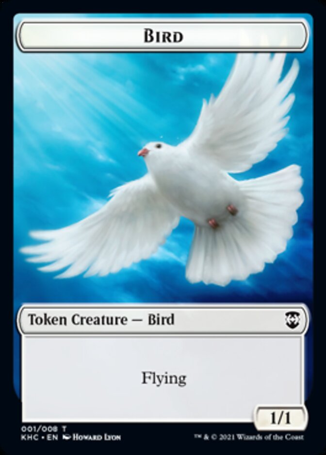 Bird Token [Tokens] Kaldheim Commander Tokens MTG Single Magic: The Gathering