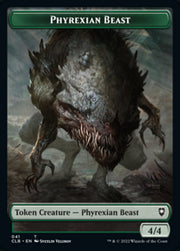 Phyrexian Beast // Wurm Double-Sided Token [Commander Legends: Battle for Baldur's Gate Tokens] MTG Single Magic: The Gathering   