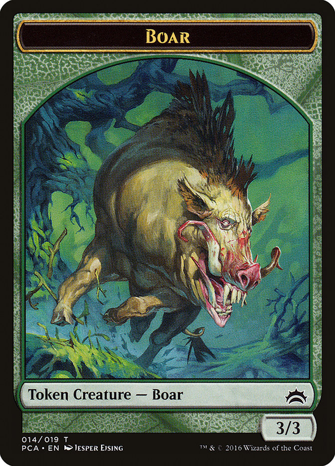 Boar Token [Tokens] Planechase Anthology Tokens MTG Single Magic: The Gathering