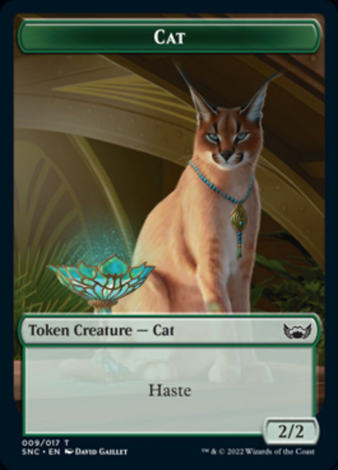 Cat // Wizard Double-Sided Token [Tokens] Streets of New Capenna Tokens MTG Single Magic: The Gathering