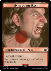 Warrior // Mark of the Rani Double-Sided Token [Tokens] Doctor Who Tokens MTG Single Magic: The Gathering