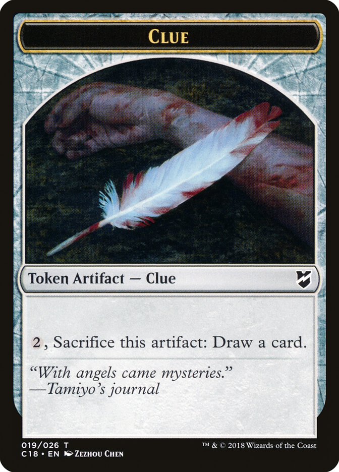 Clue Token [Tokens] Commander 2018 Tokens MTG Single Magic: The Gathering