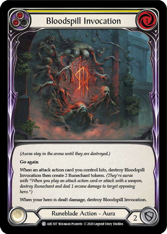 Bloodspill Invocation (Yellow) [ARC107] Unlimited Edition Normal Flesh And Blood Single Flesh And Blood   