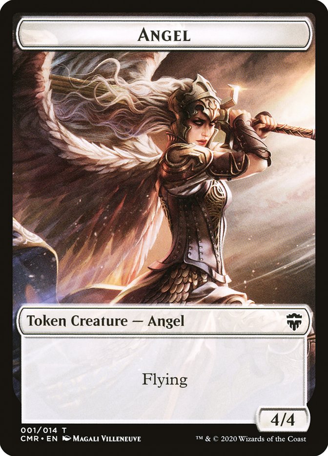 Angel // Horror Double-Sided Token [Tokens] Commander Legends Tokens MTG Single Magic: The Gathering