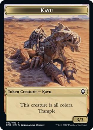 Kavu // Angel Double-Sided Token [Tokens] Dominaria United Commander Tokens MTG Single Magic: The Gathering