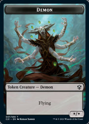 Demon // Fungus Beast Double-Sided Token [Tokens] Commander 2021 Tokens MTG Single Magic: The Gathering
