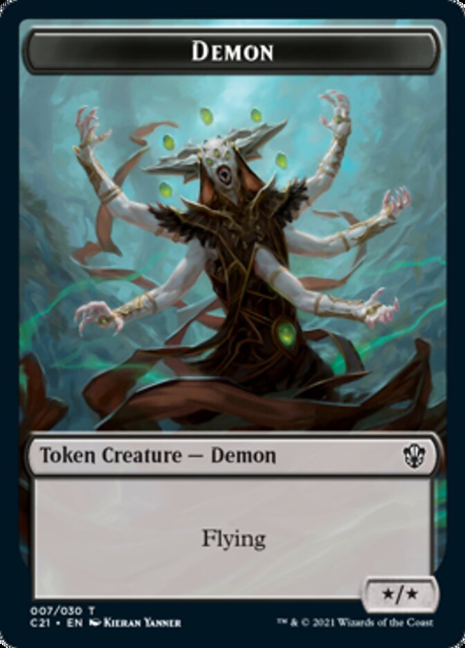 Demon // Fungus Beast Double-Sided Token [Tokens] Commander 2021 Tokens MTG Single Magic: The Gathering