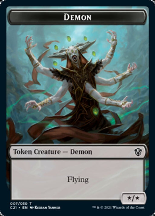 Demon // Fungus Beast Double-Sided Token [Tokens] Commander 2021 Tokens MTG Single Magic: The Gathering