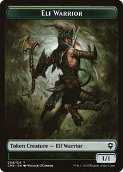 Elf Warrior // Zombie Double-Sided Token [Tokens] Commander Legends Tokens MTG Single Magic: The Gathering