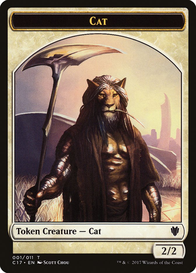 Cat Token [Tokens] Commander 2017 Tokens MTG Single Magic: The Gathering