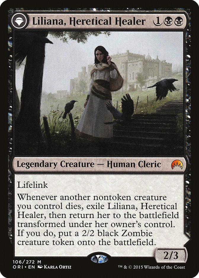 Liliana, Heretical Healer // Liliana, Defiant Necromancer [Magic Origins] MTG Single Magic: The Gathering   