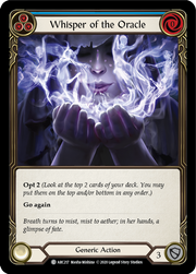 Whisper of the Oracle (Blue) [ARC217] Unlimited Edition Rainbow Foil Flesh And Blood Single Flesh And Blood   