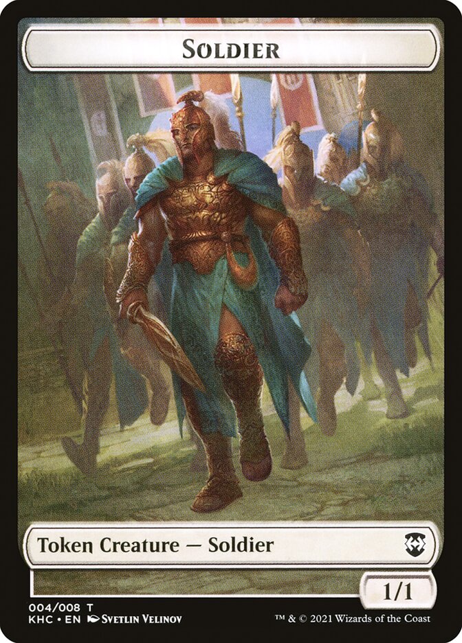 Bird (005) // Soldier Double-Sided Token [Tokens] Kaldheim Commander Tokens MTG Single Magic: The Gathering