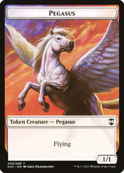 Kithkin Soldier // Pegasus Double-Sided Token [Tokens] Kaldheim Commander Tokens MTG Single Magic: The Gathering