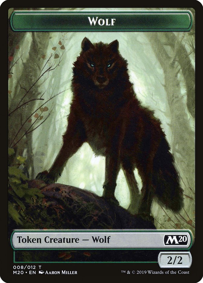Zombie // Wolf Double-Sided Token [Tokens] Game Night 2019 Tokens MTG Single Magic: The Gathering