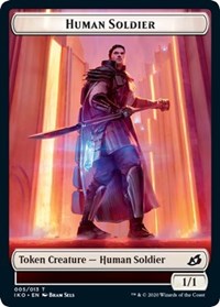 Human Soldier (005) // Zombie Double-Sided Token [Tokens] Commander 2020 Tokens MTG Single Magic: The Gathering