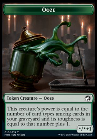 Zombie (005) // Ooze Double-Sided Token [Tokens] Innistrad: Midnight Hunt Tokens MTG Single Magic: The Gathering
