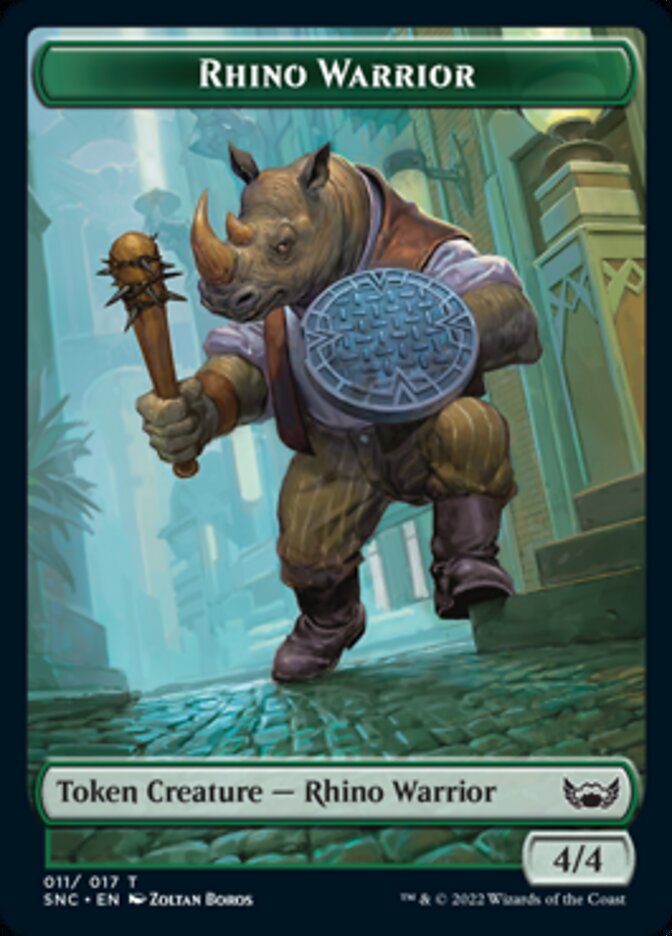 Ogre Warrior // Rhino Warrior Double-Sided Token [Tokens] Streets of New Capenna Tokens MTG Single Magic: The Gathering