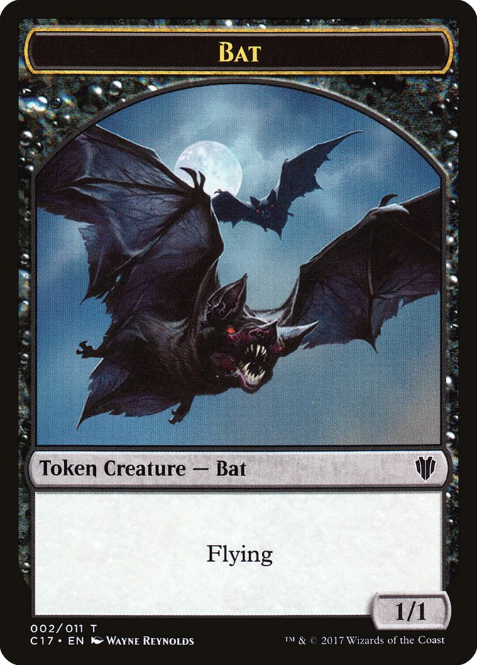 Bat // Vampire Double-Sided Token [Tokens] Commander 2017 Tokens MTG Single Magic: The Gathering