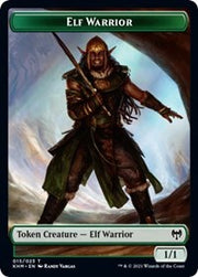 Elf Warrior // Angel Warrior Double-Sided Token [Tokens] Kaldheim Tokens MTG Single Magic: The Gathering