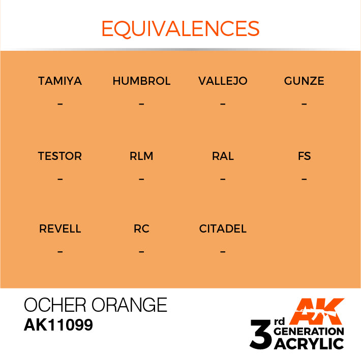AK Interactive: 3rd Gen Acrylic Ocher Orange 17ml