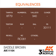 AK Interactive: 3rd Gen Acrylic Saddle Brown 17ml Model Paints AK INTERACTIVE