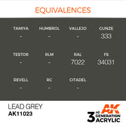 AK Interactive: 3rd Gen Acrylic Lead Grey 17ml Model Paints AK INTERACTIVE