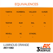 AK Interactive: 3rd Gen Acrylic Luminous Orange 17ml Model Paints AK INTERACTIVE