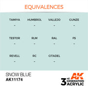 AK Interactive: 3rd Gen Acrylic Snow Blue 17ml Basing Materials AK INTERACTIVE