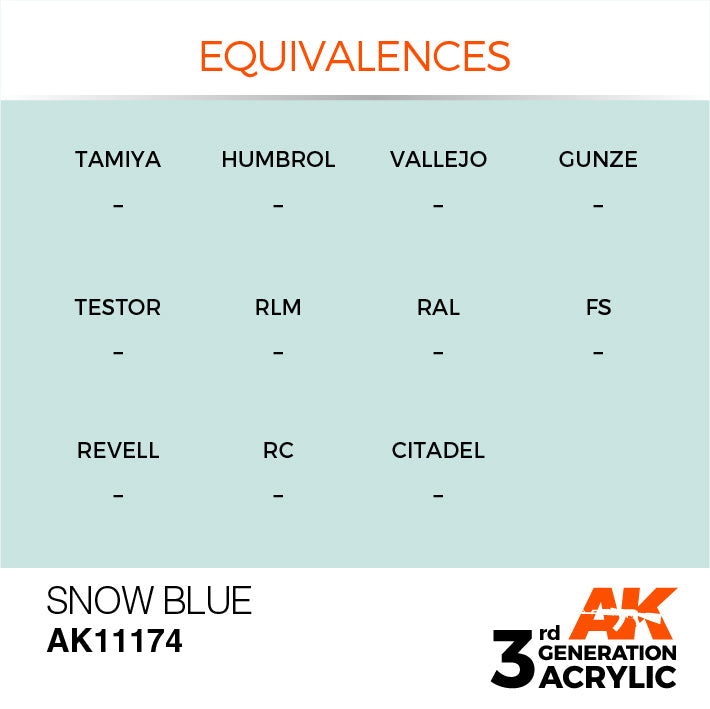 AK Interactive: 3rd Gen Acrylic Snow Blue 17ml