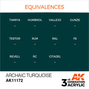 AK Interactive: 3rd Gen Acrylic Archaic Turquoise 17ml Model Paints AK INTERACTIVE