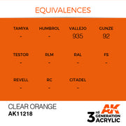 AK Interactive: 3rd Gen Acrylic Clear Orange 17ml Model Paints AK INTERACTIVE