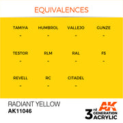 AK Interactive: 3rd Gen Acrylic Radiant Yellow 17ml Model Paints AK INTERACTIVE