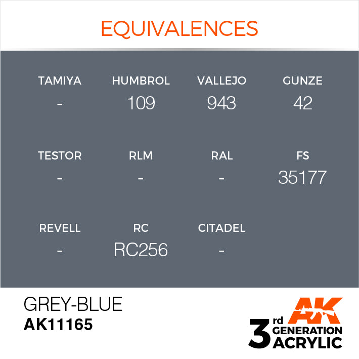 AK Interactive: 3rd Gen Acrylic Grey-Blue 17ml Model Paints AK INTERACTIVE