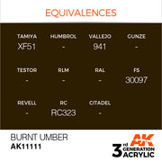 AK Interactive: 3rd Gen Acrylic Burnt Umber 17ml Model Paints AK INTERACTIVE