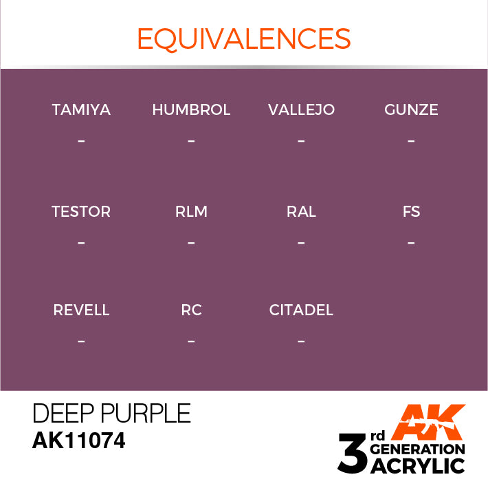 AK Interactive: 3rd Gen Acrylic Deep Purple 17ml
