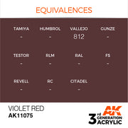 AK Interactive: 3rd Gen Acrylic Violet Red 17ml Model Paints AK INTERACTIVE