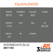 AK Interactive: 3rd Gen Acrylic Intermediate Blue 17ml Model Paints AK INTERACTIVE