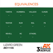 AK Interactive: 3rd Gen Acrylic Lizard Green 17ml Model Paints AK INTERACTIVE